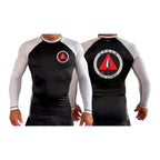 Spear Jiu Jitsu All Black Ranked Long Sleeve Rash Guards #8087 A