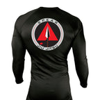 Spear Jiu Jitsu All Black Custom Rash Guards Long Sleeves #8087 A