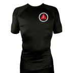 Spear Jiu Jitsu All Black Custom Rash Guards Short Sleeves #8087 A