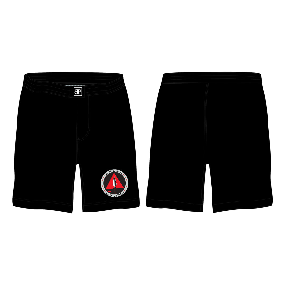 Spear Jiu Jitsu All Black Custom Shorts #8087 A