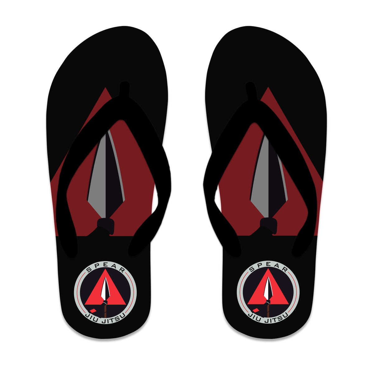 Spear Jiu Jitsu Academy Flip Flops #8087 A