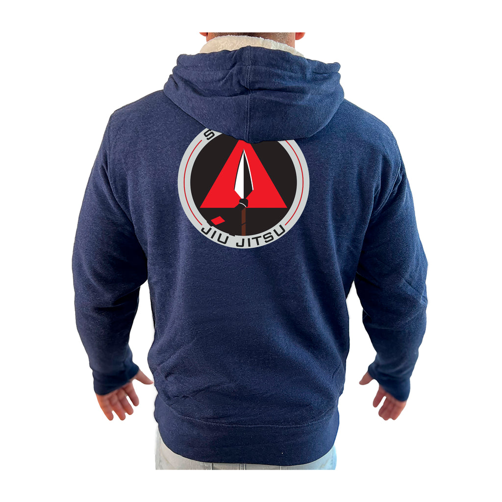 Spear Jiu Jitsu Academy Sherpa Lined Zip-Up Hoodie #8087 A