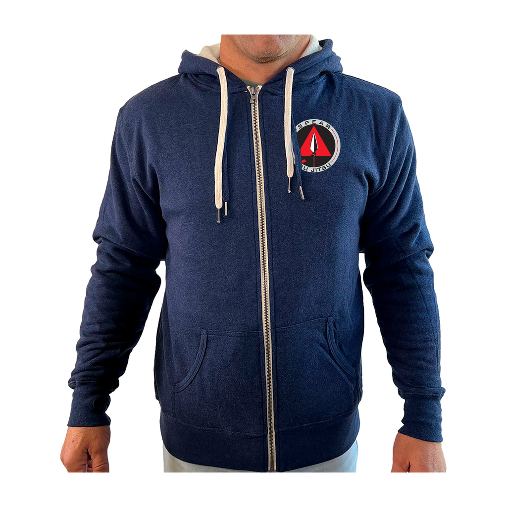 Spear Jiu Jitsu Academy Sherpa Lined Zip-Up Hoodie #8087 A