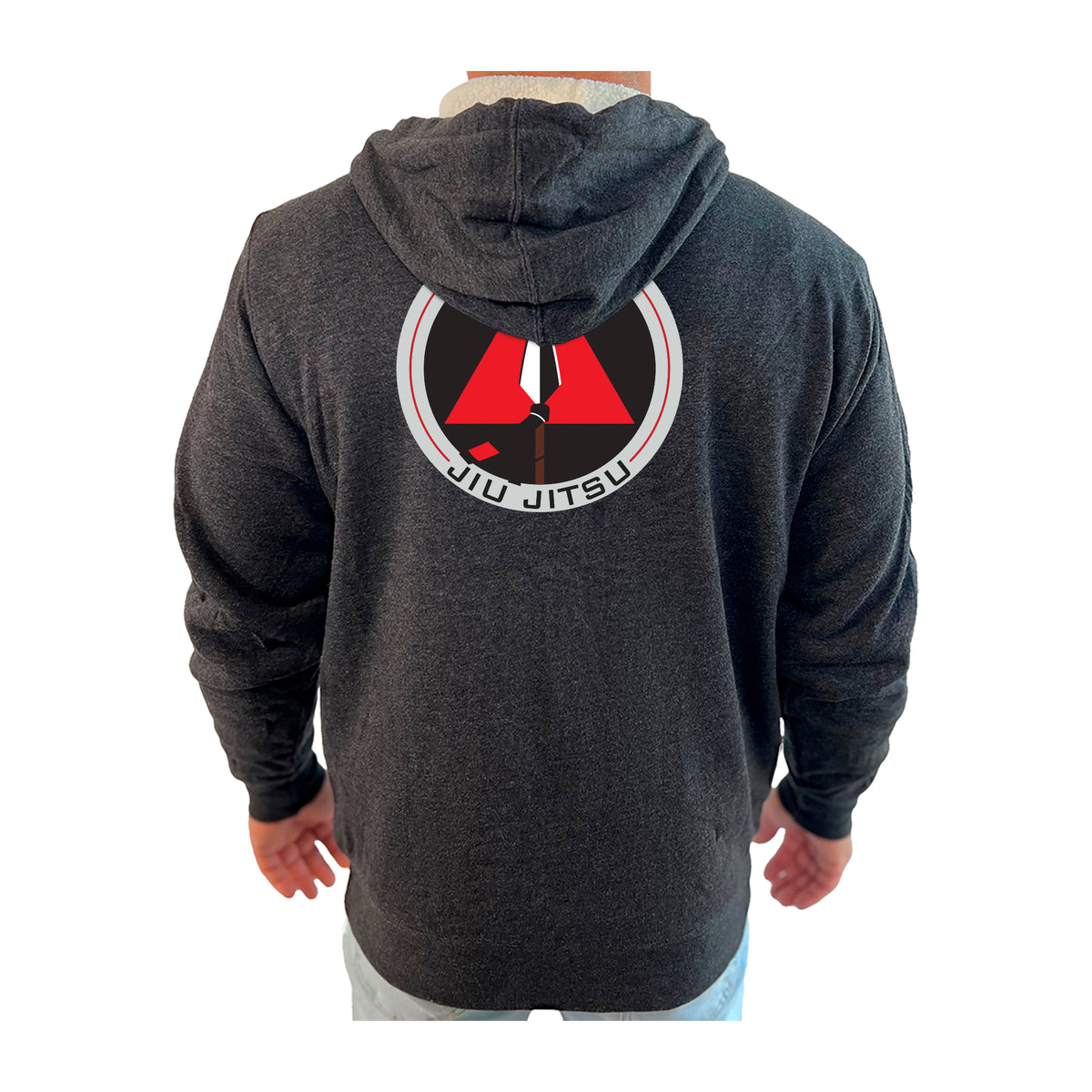 Spear Jiu Jitsu Academy Sherpa Lined Zip-Up Hoodie #8087 A