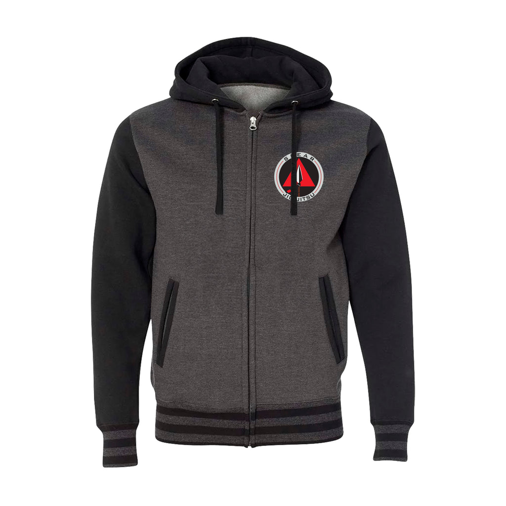 Spear Jiu Jitsu Academy Varsity Zip-Up Hoodies #8087 A