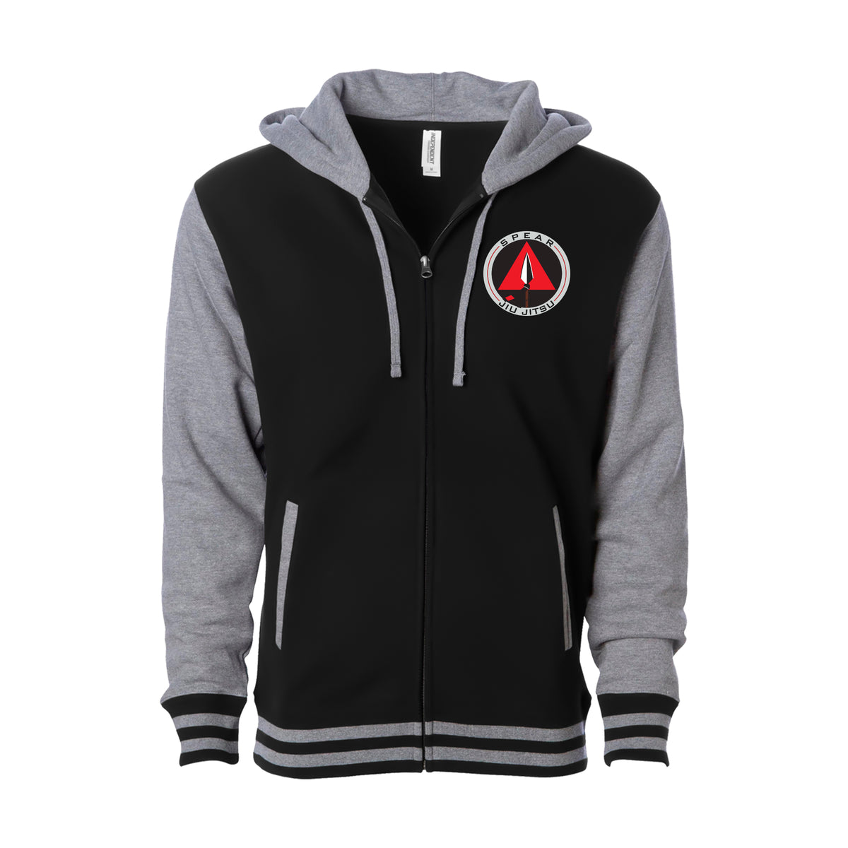 Spear Jiu Jitsu Academy Varsity Zip-Up Hoodies #8087 A