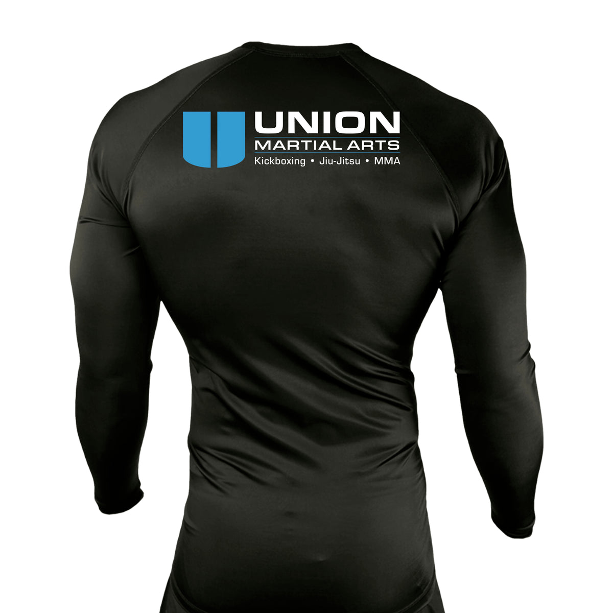 Union Martial Arts All Black Custom Rash Guards Long Sleeves #8088 A