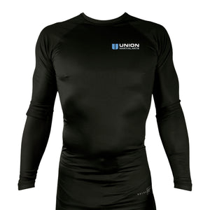 Union Martial Arts All Black Custom Rash Guards Long Sleeves #8088 A