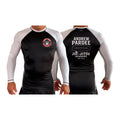 Andrew Pardee Brazilian Jiu-Jitsu All Black Ranked Long Sleeve Rash Guards #8089 A