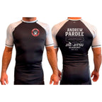 Andrew Pardee Brazilian Jiu-Jitsu All Black Ranked Short Sleeve Rash Guards #8089 A