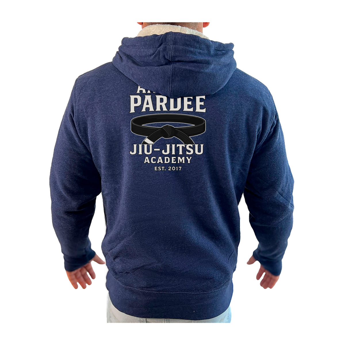 Andrew Pardee Brazilian Jiu-Jitsu Academy Sherpa Lined Zip-Up Hoodie #8089 A
