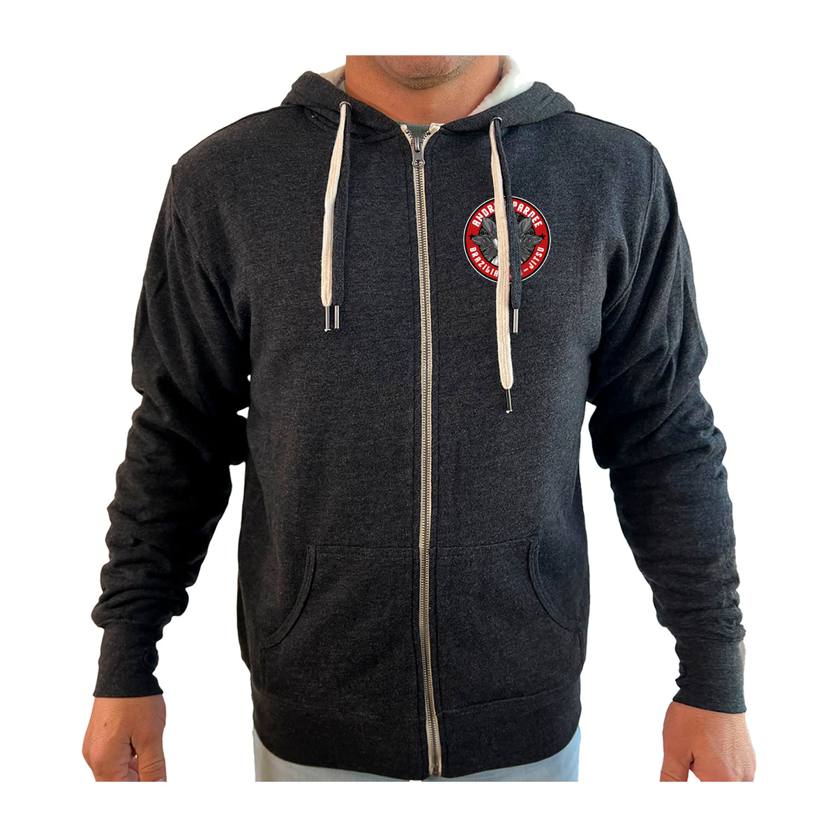 Andrew Pardee Brazilian Jiu-Jitsu Academy Sherpa Lined Zip-Up Hoodie #8089 A