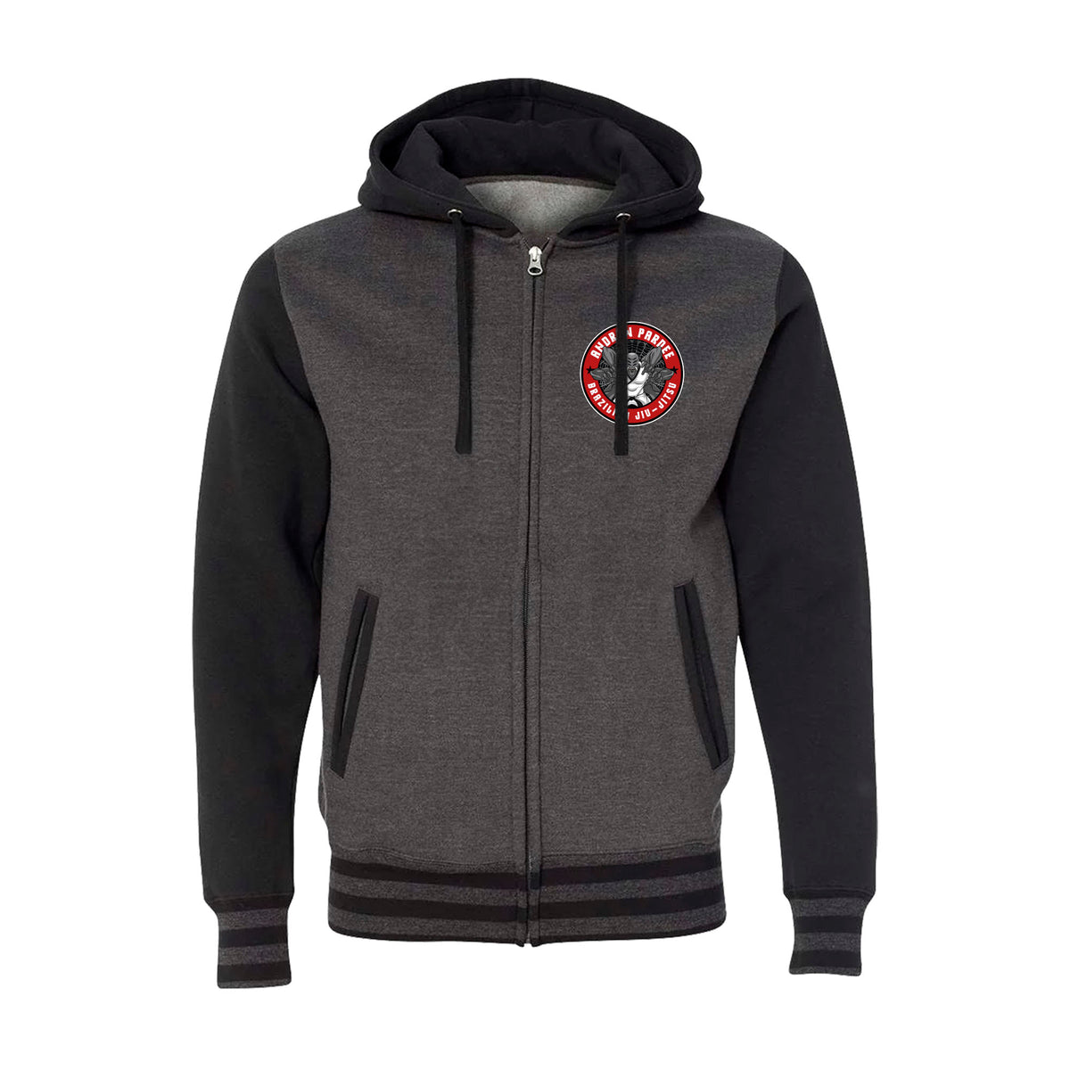 Andrew Pardee Brazilian Jiu-Jitsu Academy Varsity Zip-Up Hoodies #8089 A