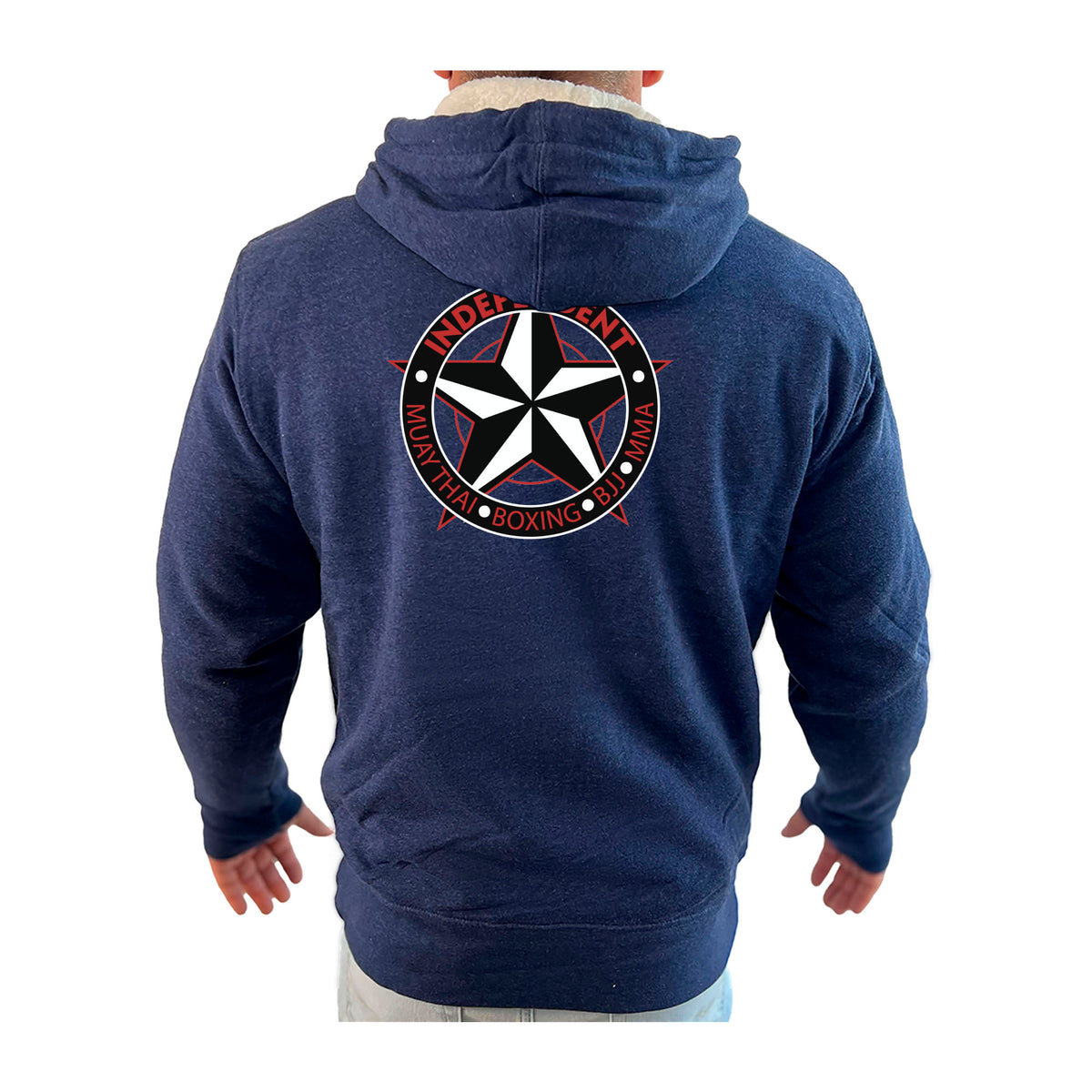 Independent MMA & Fitness Academy Sherpa Lined Zip-Up Hoodie #8098 E