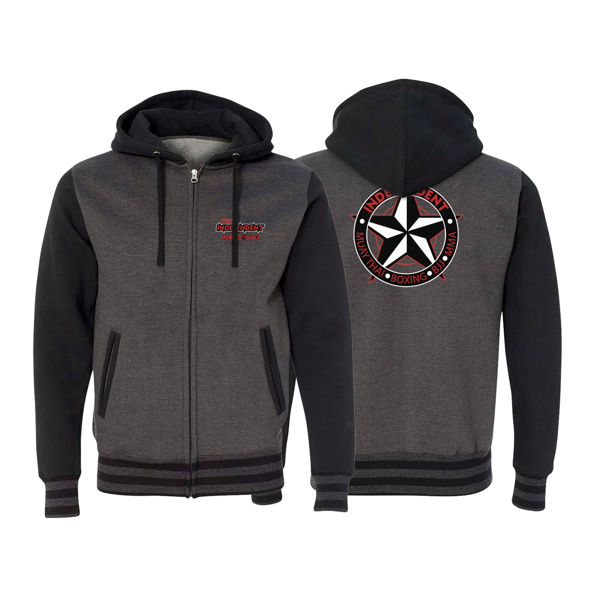 Independent MMA & Fitness Academy Varsity Zip-Up Hoodies #8098 E