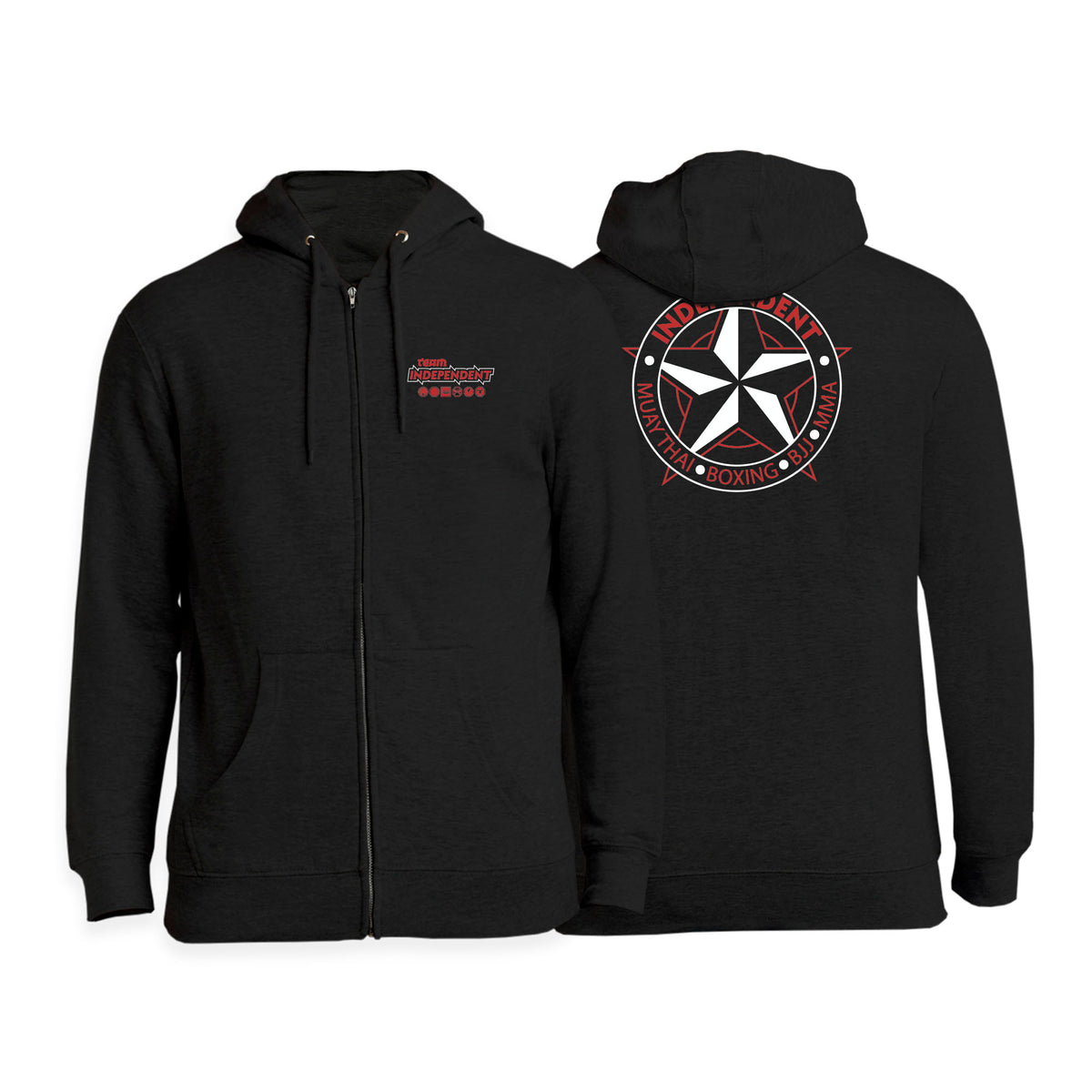 Independent MMA & Fitness Academy Zip-Up Hoodies #8098 E