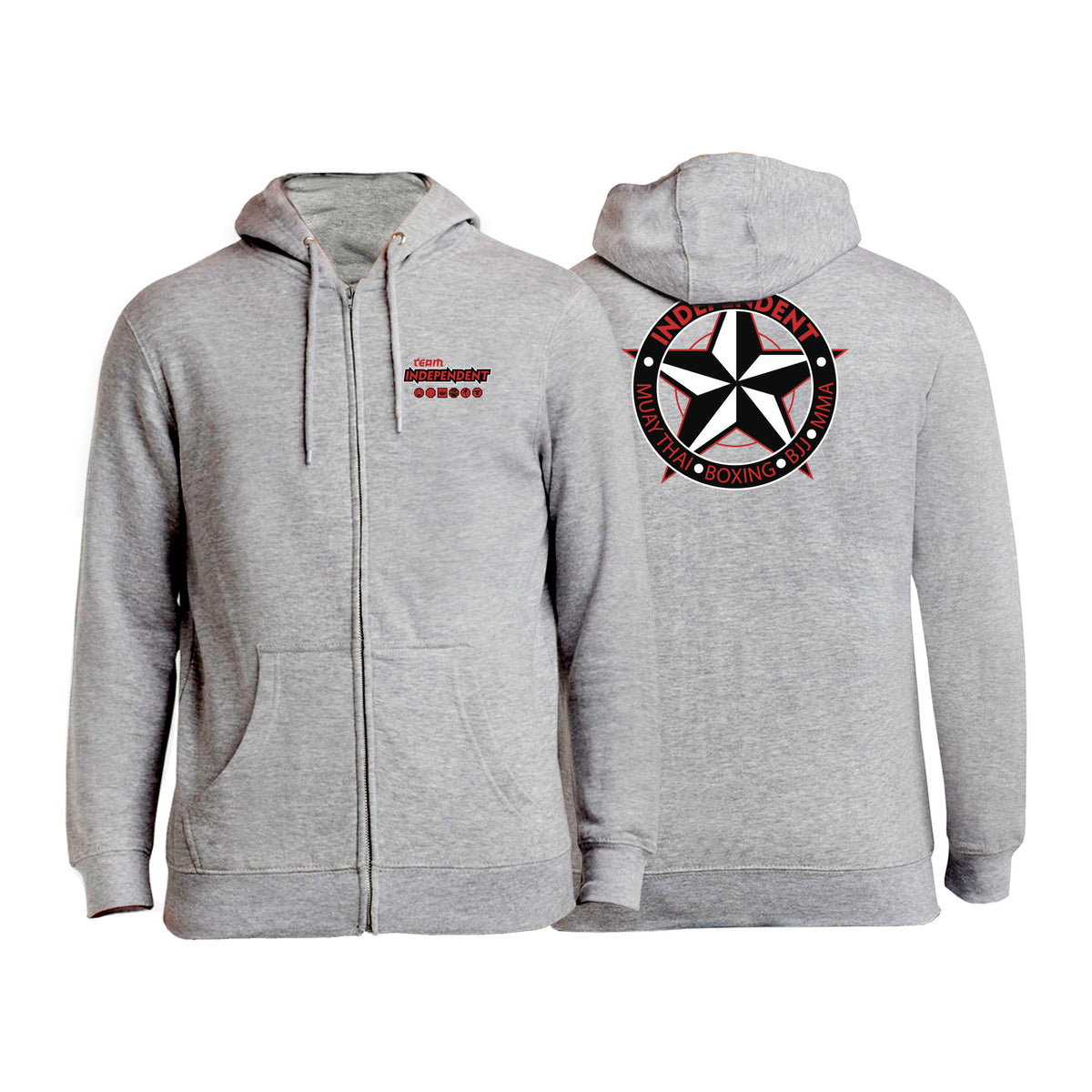 Independent MMA & Fitness Academy Zip-Up Hoodies #8098 E