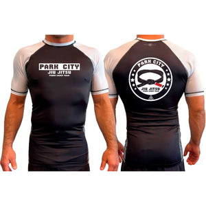 Park City All Black Ranked Short Sleeve Rash Guards #8090 A