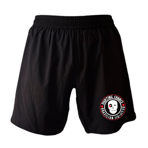 Fighting Chance BJJ All Black Custom Shorts 2.0 #8091 K
