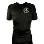 BlackHat Jiu Jitsu Club All Black Custom Rash Guards Short Sleeves #8092 A