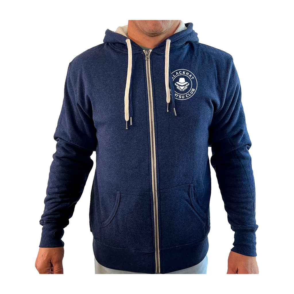 BlackHat Jiu Jitsu Club Academy Sherpa Lined Zip-Up Hoodie #8092 A