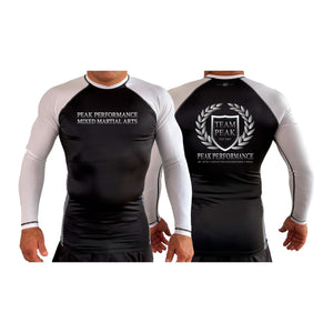 Peak Performance All Black Ranked Long Sleeve Rash Guards #8093 A