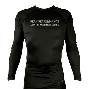 Peak Performance All Black Custom Rash Guards Long Sleeves #8093 A