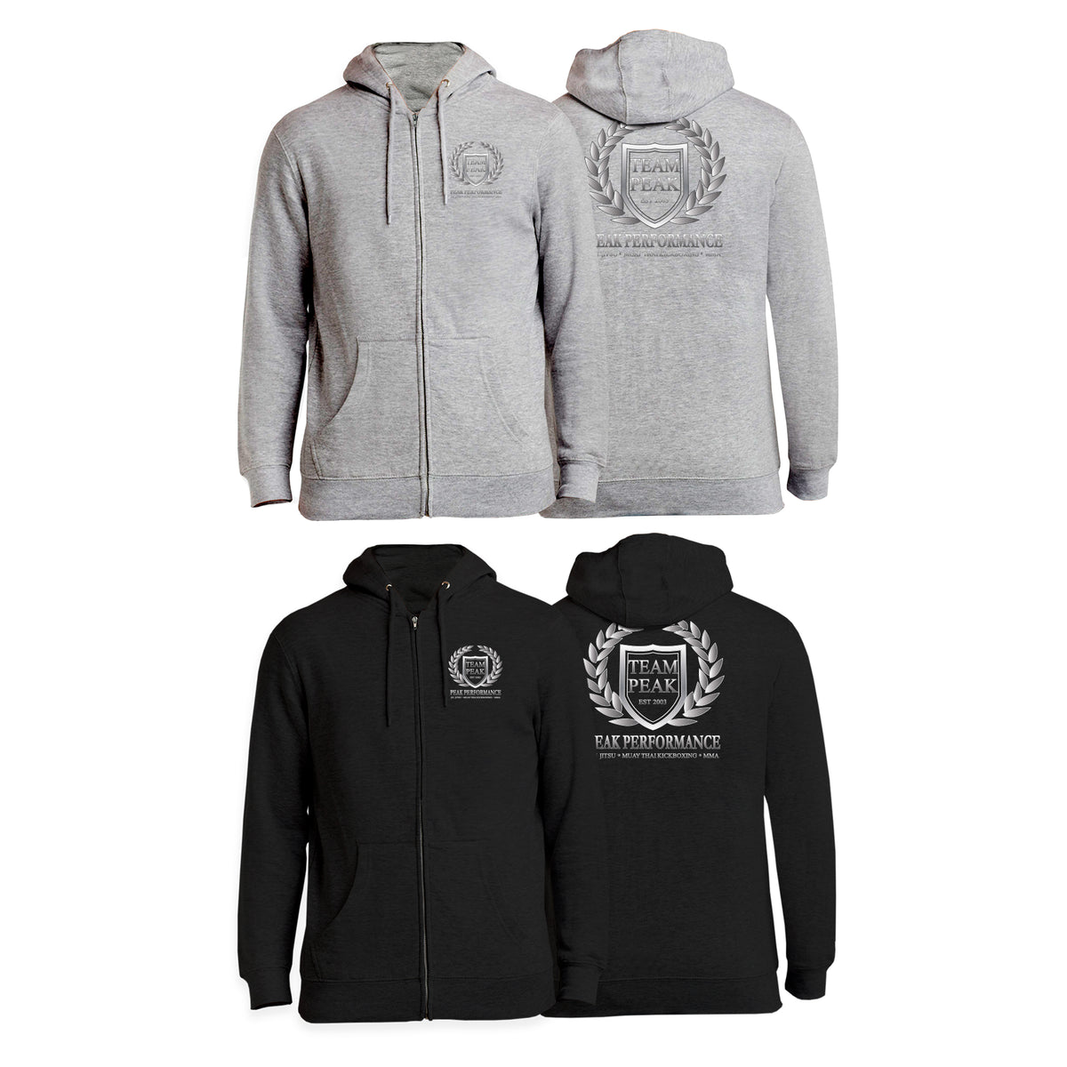 Peak Performance Academy Zip-Up Hoodies #8093 A