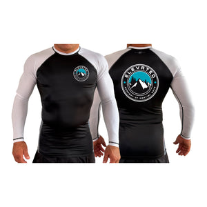 Elevated AMA All Black Ranked Long Sleeve Rash Guards #8094 A