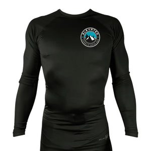 Elevated AMA All Black Custom Rash Guards Long Sleeves #8094 A