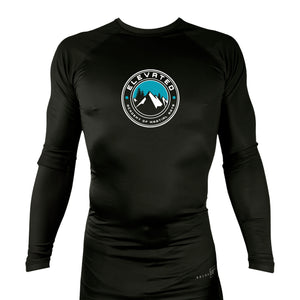 Elevated AMA All Black Custom Rash Guards Long Sleeves #8094 A