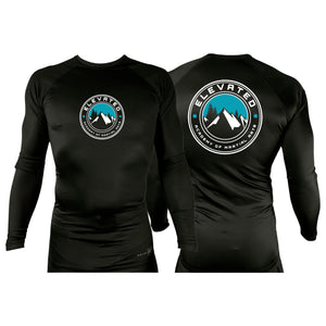 Elevated AMA All Black Custom Rash Guards Long Sleeves #8094 A