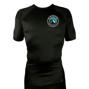 Elevated AMA All Black Custom Rash Guards Short Sleeves #8094 A