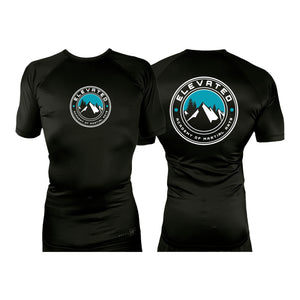 Elevated AMA All Black Custom Rash Guards Short Sleeves #8094 A