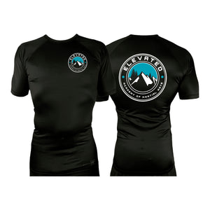 Elevated AMA All Black Custom Rash Guards Short Sleeves #8094 A