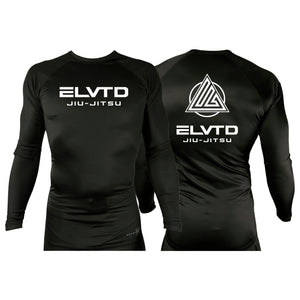 Elevated AMA All Black Custom Rash Guards Long Sleeves #8094 B