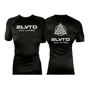 Elevated AMA All Black Custom Rash Guards Short Sleeves #8094 B