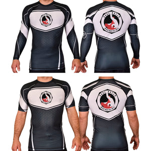 Rare Breed MMA Academy Rash Guards Black/White  #8095 A