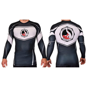 Rare Breed MMA Academy Rash Guards Black/White  #8095 A