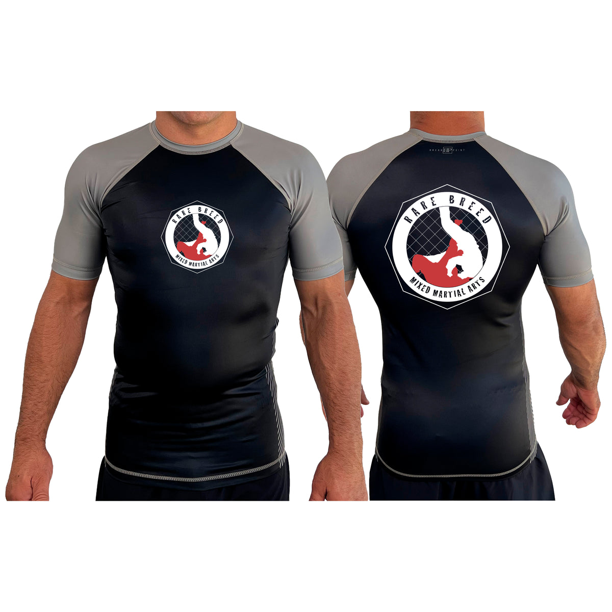 Rare Breed MMA All Black Ranked Short Sleeve Rash Guards #8095 A