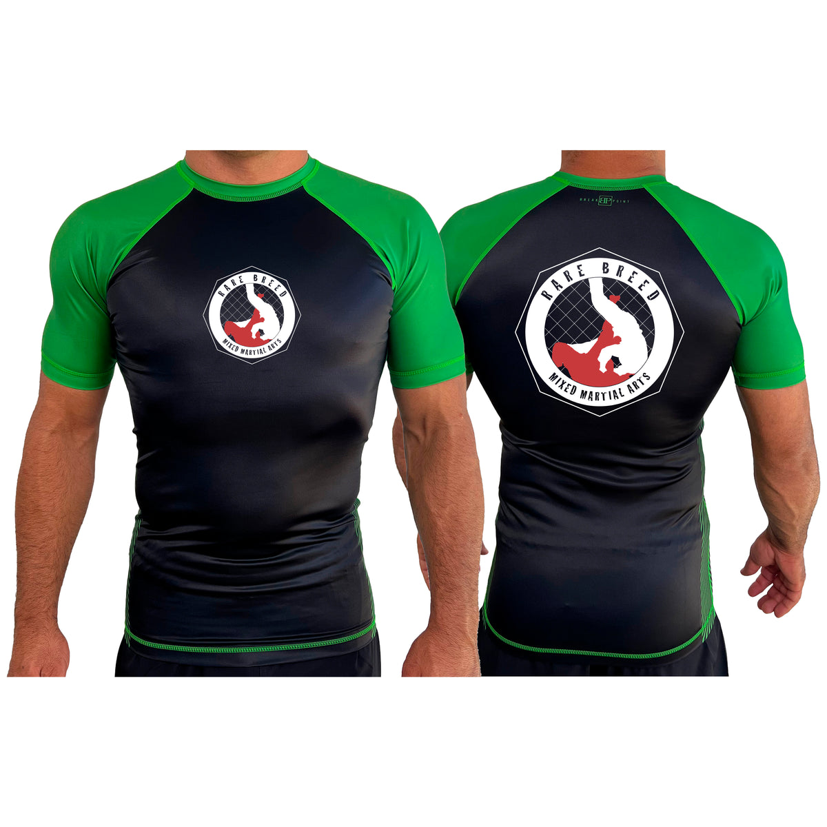 Rare Breed MMA All Black Ranked Short Sleeve Rash Guards #8095 A