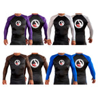 Rare Breed MMA All Black Ranked Long Sleeve Rash Guards #8095 A