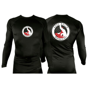 Rare Breed MMA All Black Custom Rash Guards Long Sleeves #8095 A