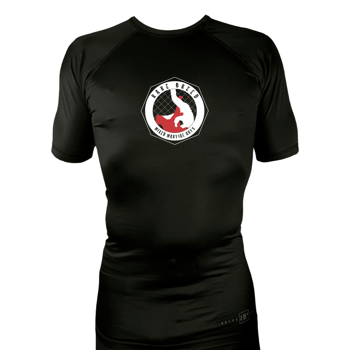 Rare Breed MMA All Black Custom Rash Guards Short Sleeves #8095 A