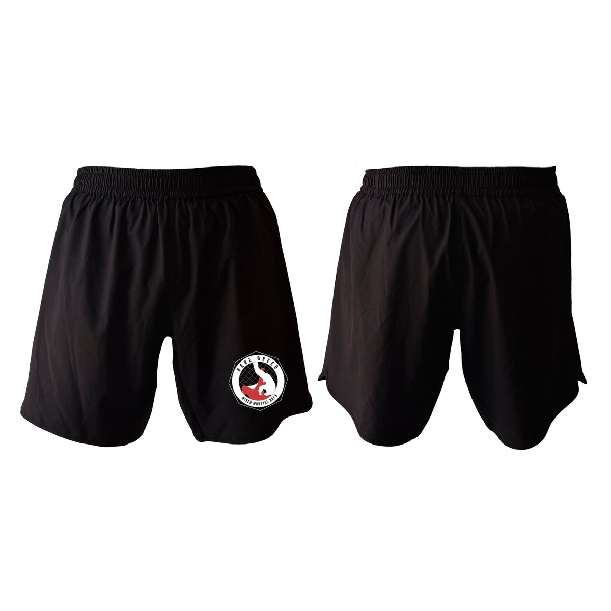 Rare Breed MMA All Black Custom Shorts 2.0 #8095 A