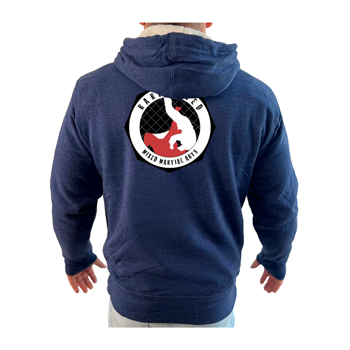 Rare Breed MMA Academy Sherpa Lined Zip-Up Hoodie #8095 A