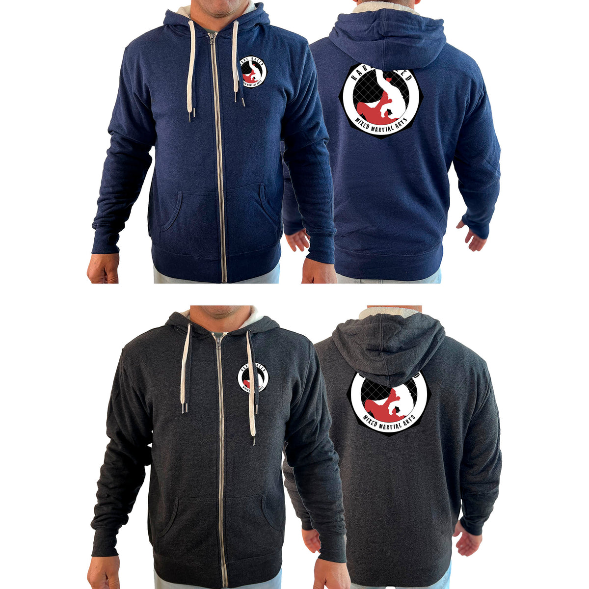 Rare Breed MMA Academy Sherpa Lined Zip-Up Hoodie #8095 A