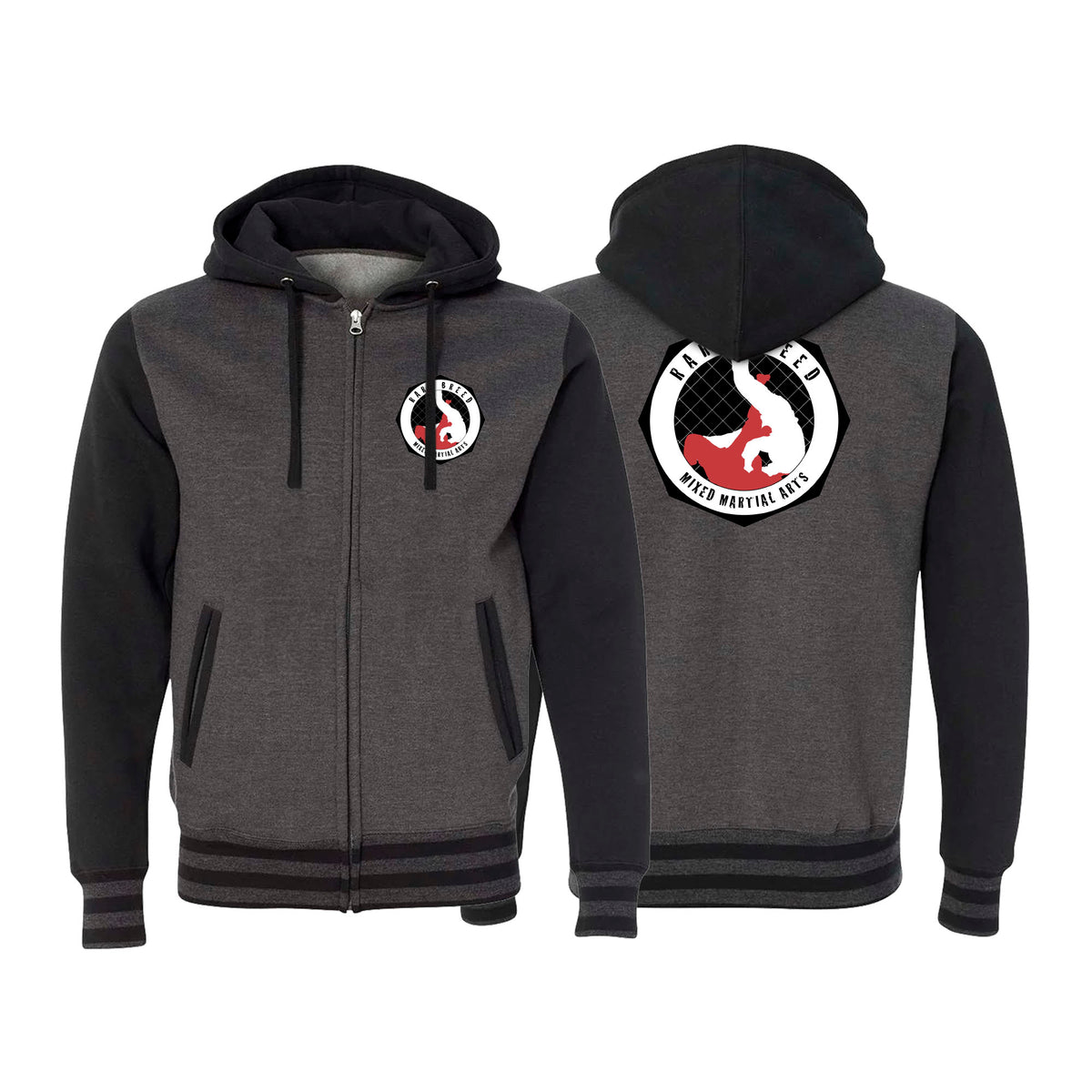 Rare Breed MMA Academy Varsity Zip-Up Hoodies #8095 A