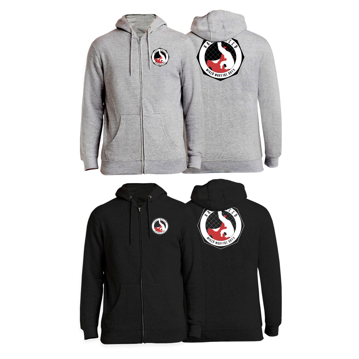 Rare Breed MMA Academy Zip-Up Hoodies #8095 A
