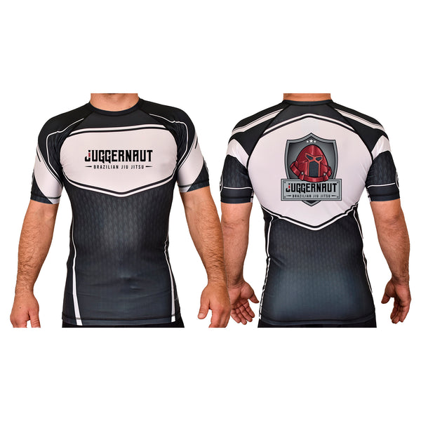 Juggernaut BJJ Academy Rash Guards Black/White #8096 A - Break Point FC